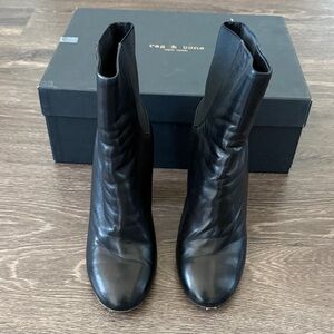 Rag & Bone Black Leather Agnes Boots